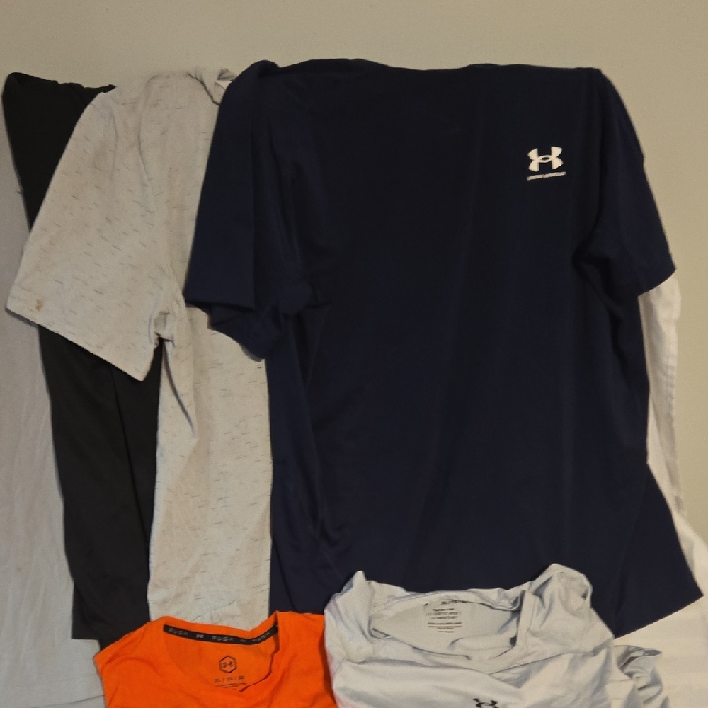 Under Armour Navy and White T-Shirt